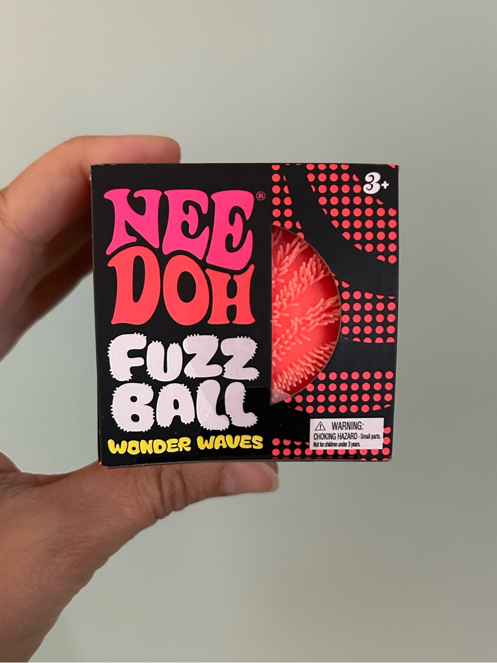 Needoh Fuzz Ball Wonder Waves - Orange Fuzzy Squishy